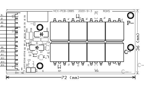 PCB尺寸圖